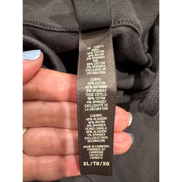 MSRP $99 SKIMS MEN Charcoal Gray Cotton Lounge Hoodie Size XL | SAME DAY SHIP - Picture 9 of 11